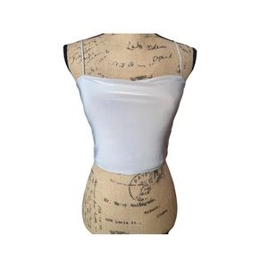 Forever21 silver crop tank top